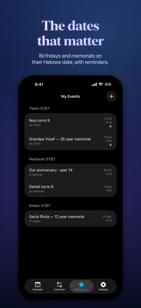 My Events on iPhone